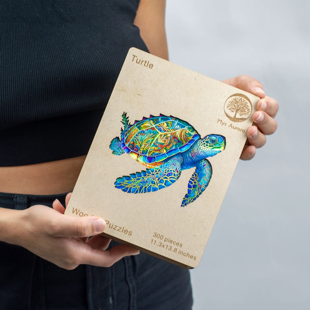 Puzzle de Madera de 300 Piezas Diseño Tortuga