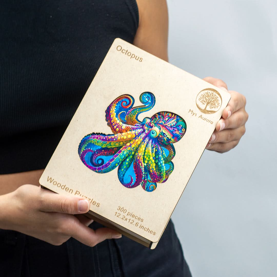 Puzzle de Madera de 300 Piezas Diseño Pulpo