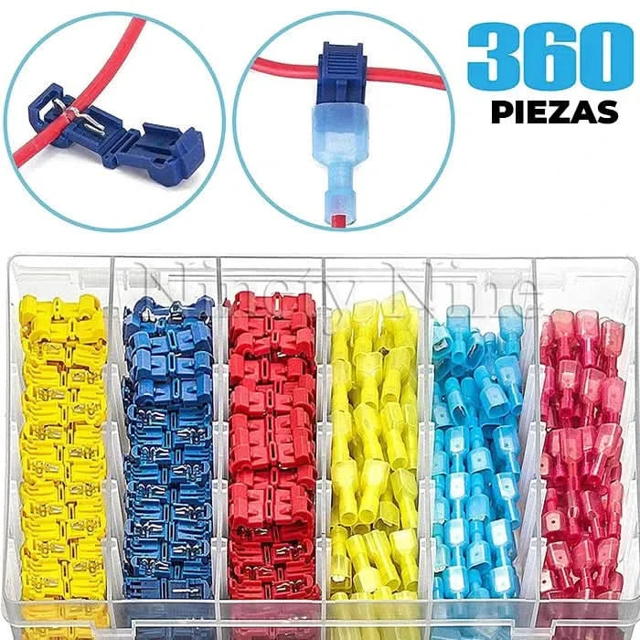 Kit de Terminales Conectores de Cableado con 360 Piezas