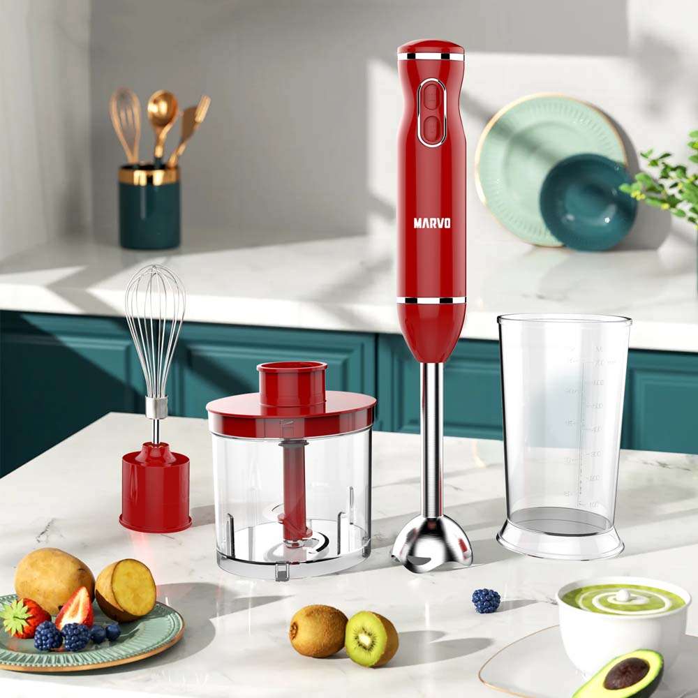 Mixer Marvo HBR-079RD Acero Inoxidable Rojo
