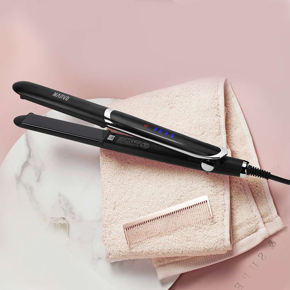 Alisador de Cabello Marvo HC-118 2 en 1 Negro