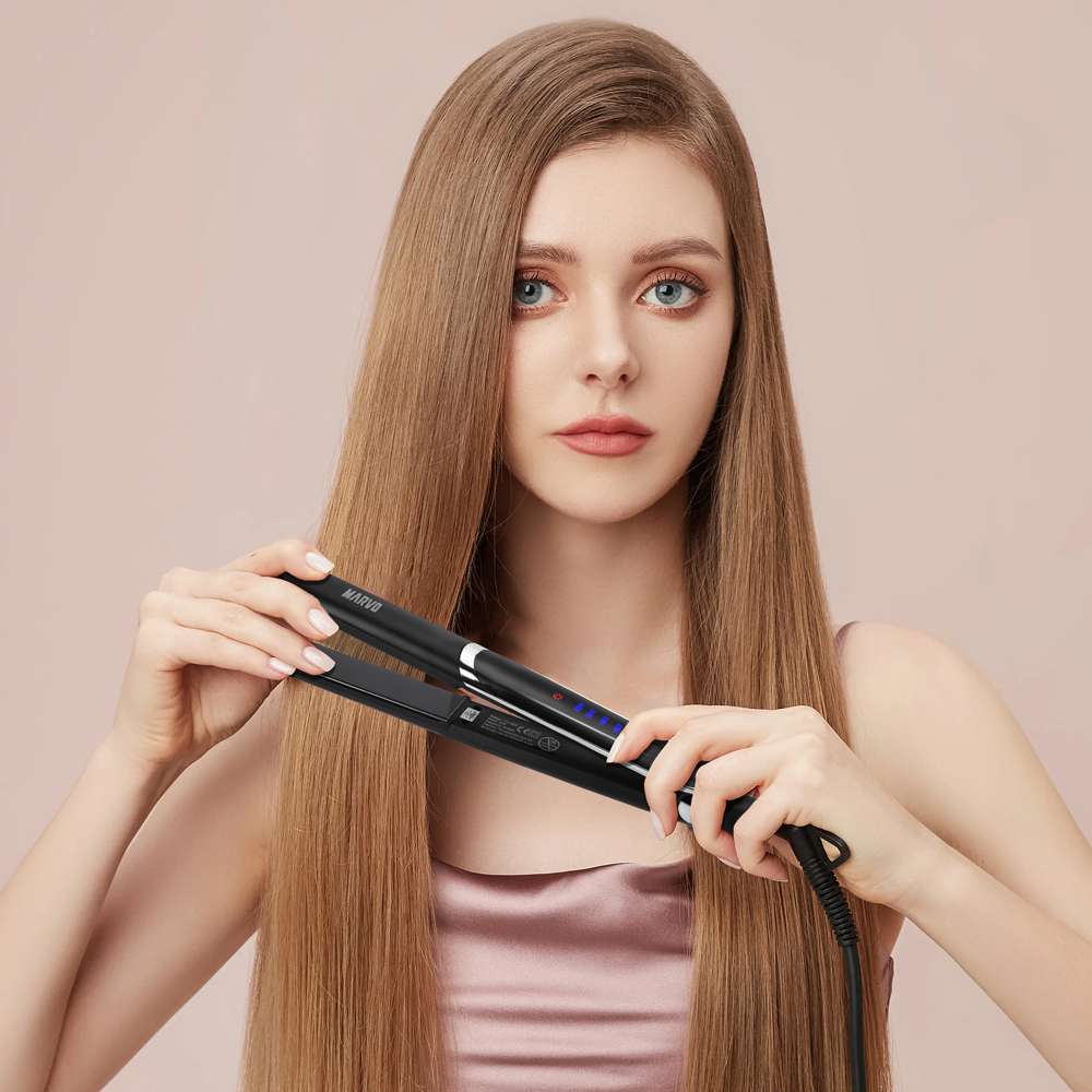 Alisador de Cabello Marvo HC-118 2 en 1 Negro