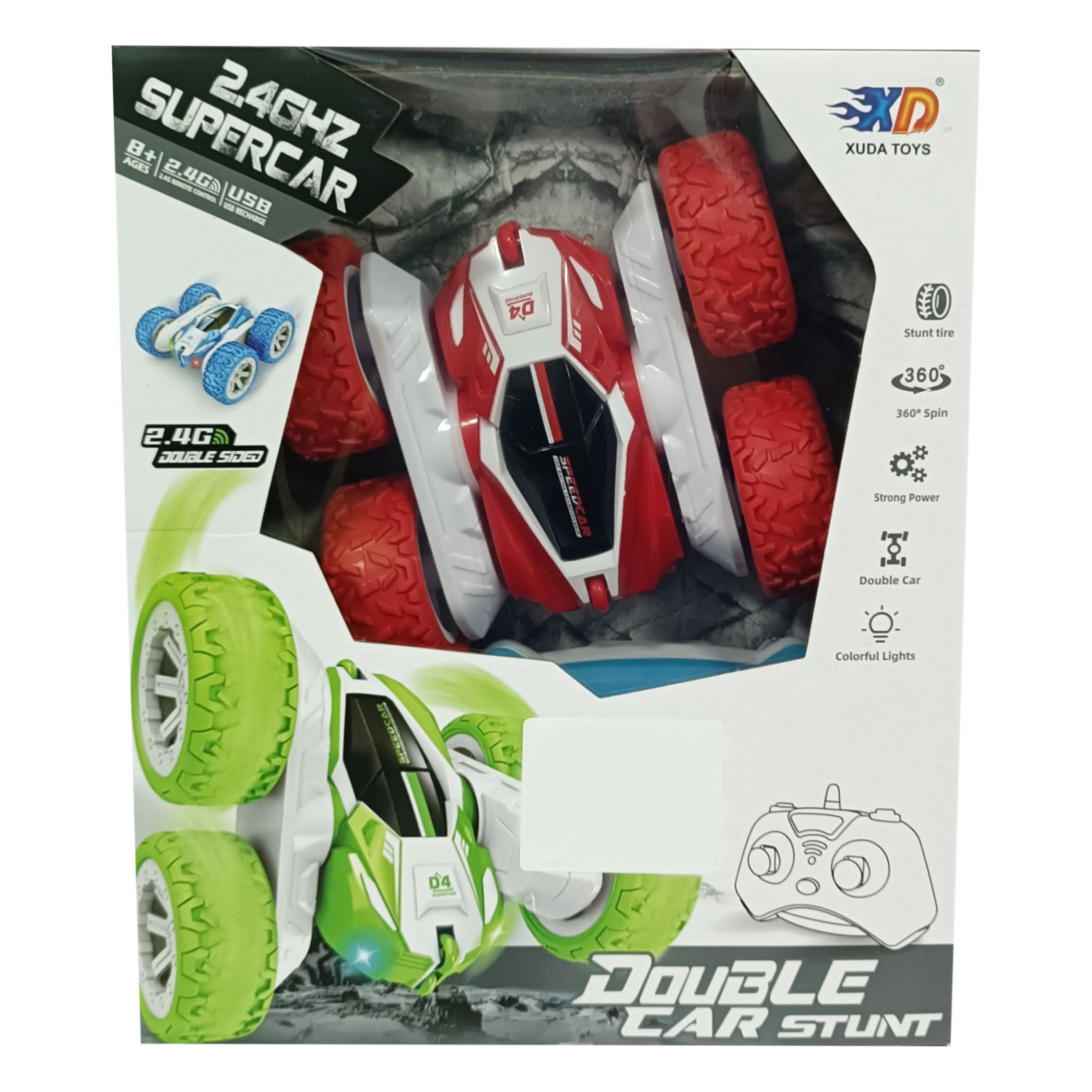Auto a Control Remoto Double Car Stunt 360