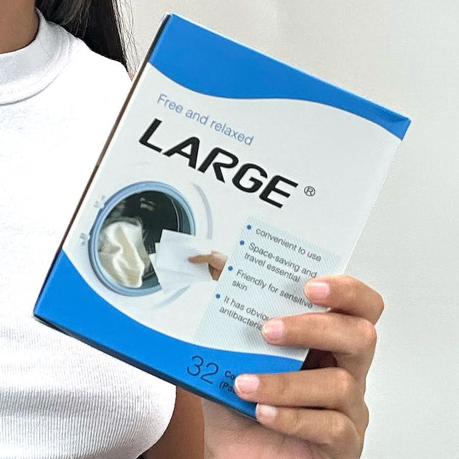 96 Toallas de Limpieza de Ropa para Lavarropas Large