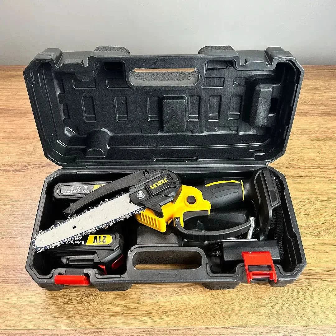 Mini Motosierra con dos baterías Leisel