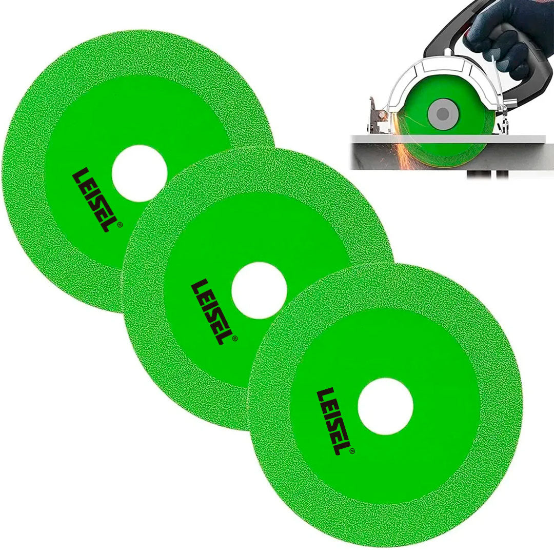 Set de 3 Discos Leisel de Corte Ultra fino de Vidrio 100mm