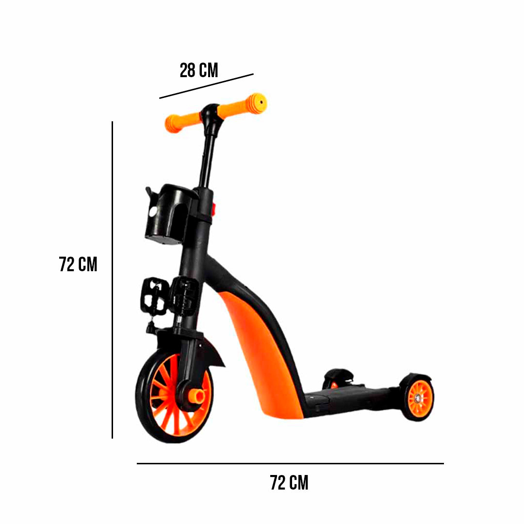 Triciclo Monopatin 3 en 1 con Pedales