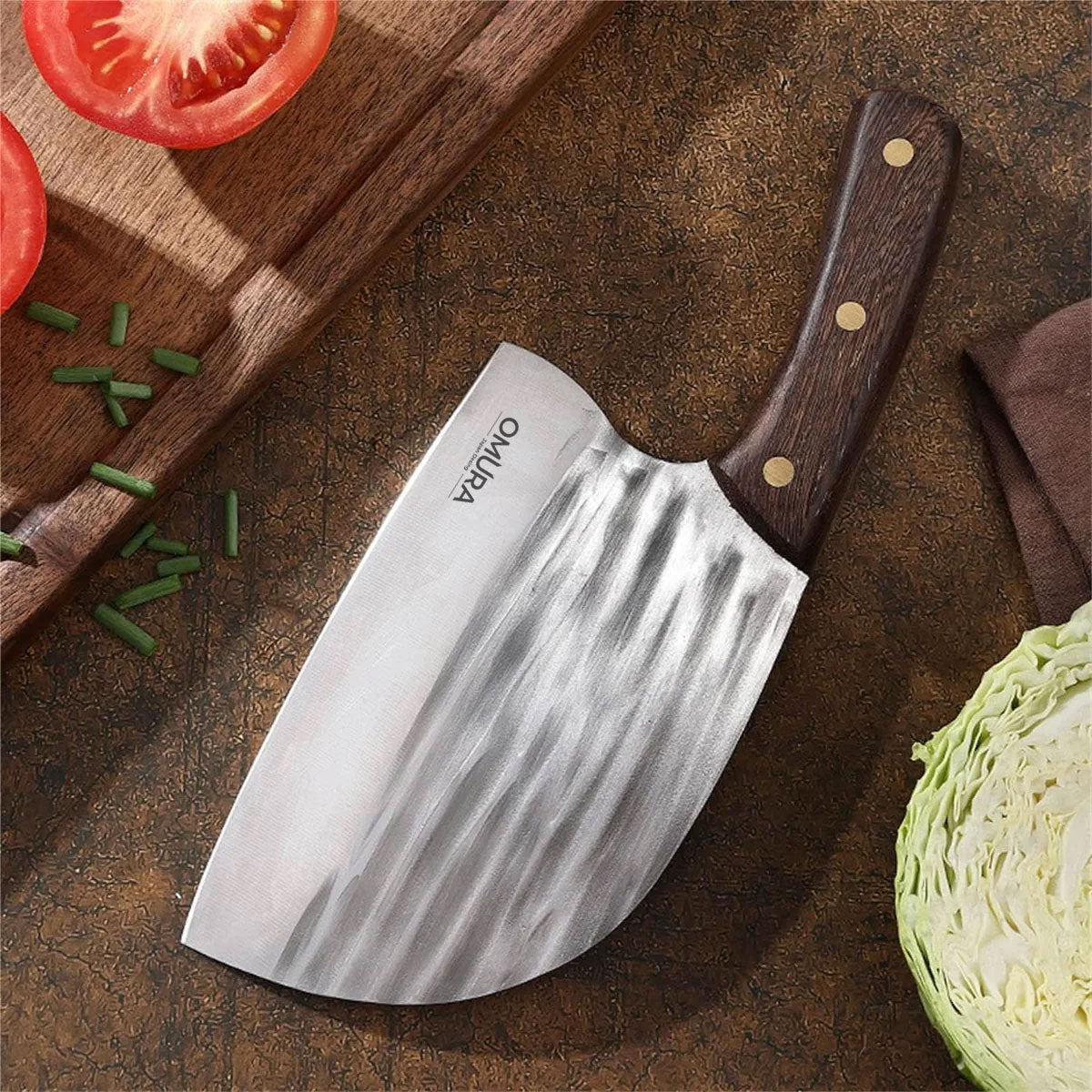 Cuchillo Forjado Omura Modelo Kanda con Funda