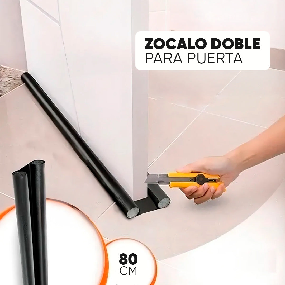 Zocalo Doble para Puerta Anti Viento Impermeable 80cm