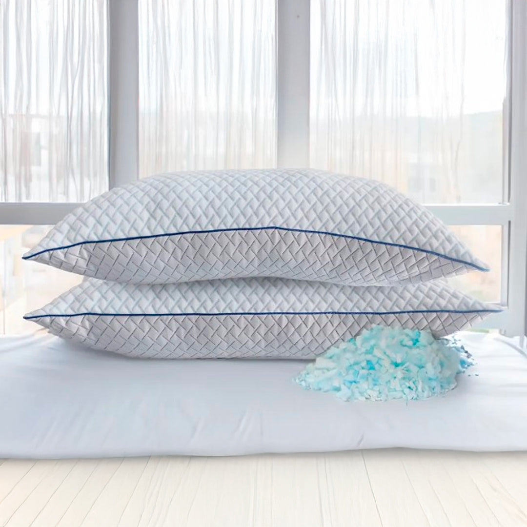 Almohada con Memoria y Copos de Gel TheraFlox
