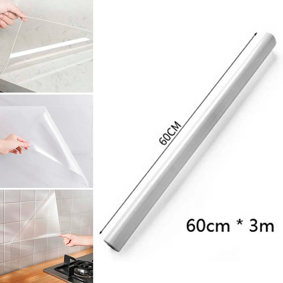 Rollo Adhesivo Transparente Protector para Pared Resistente