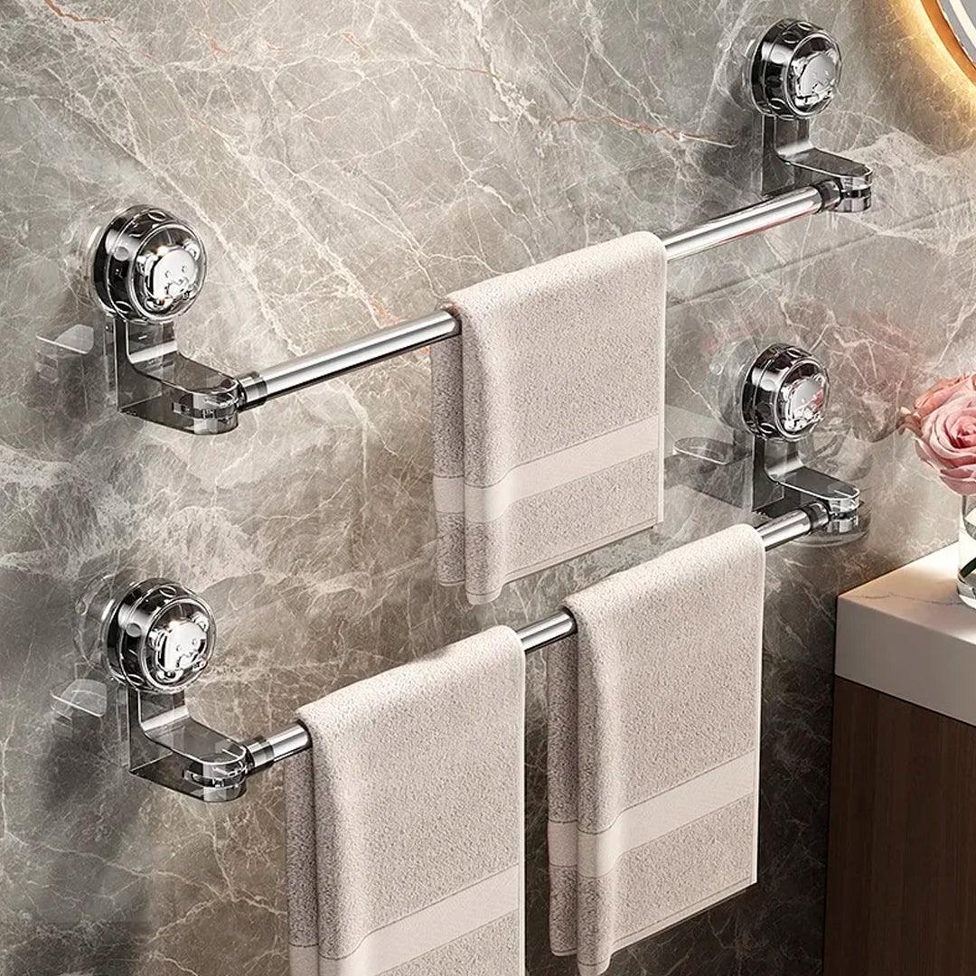 Toallero Extensible de Aluminio + Ventosa Facil Instalación