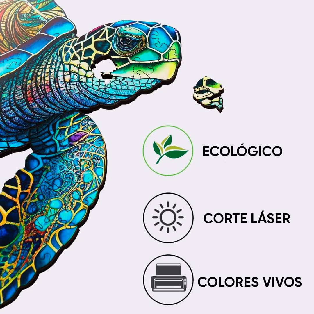 Puzzle de Madera de 300 Piezas Diseño Tortuga