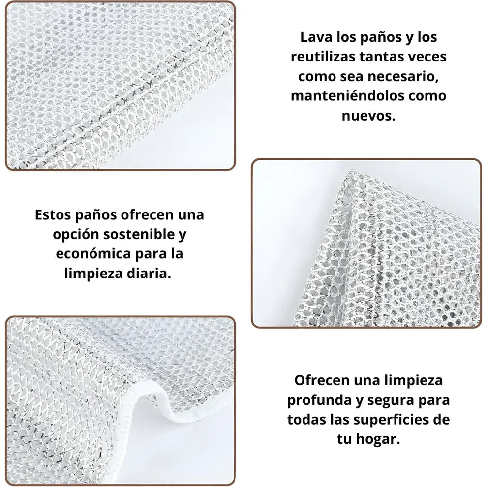 Set de 5 Paños Limpieza Magica para Fregado