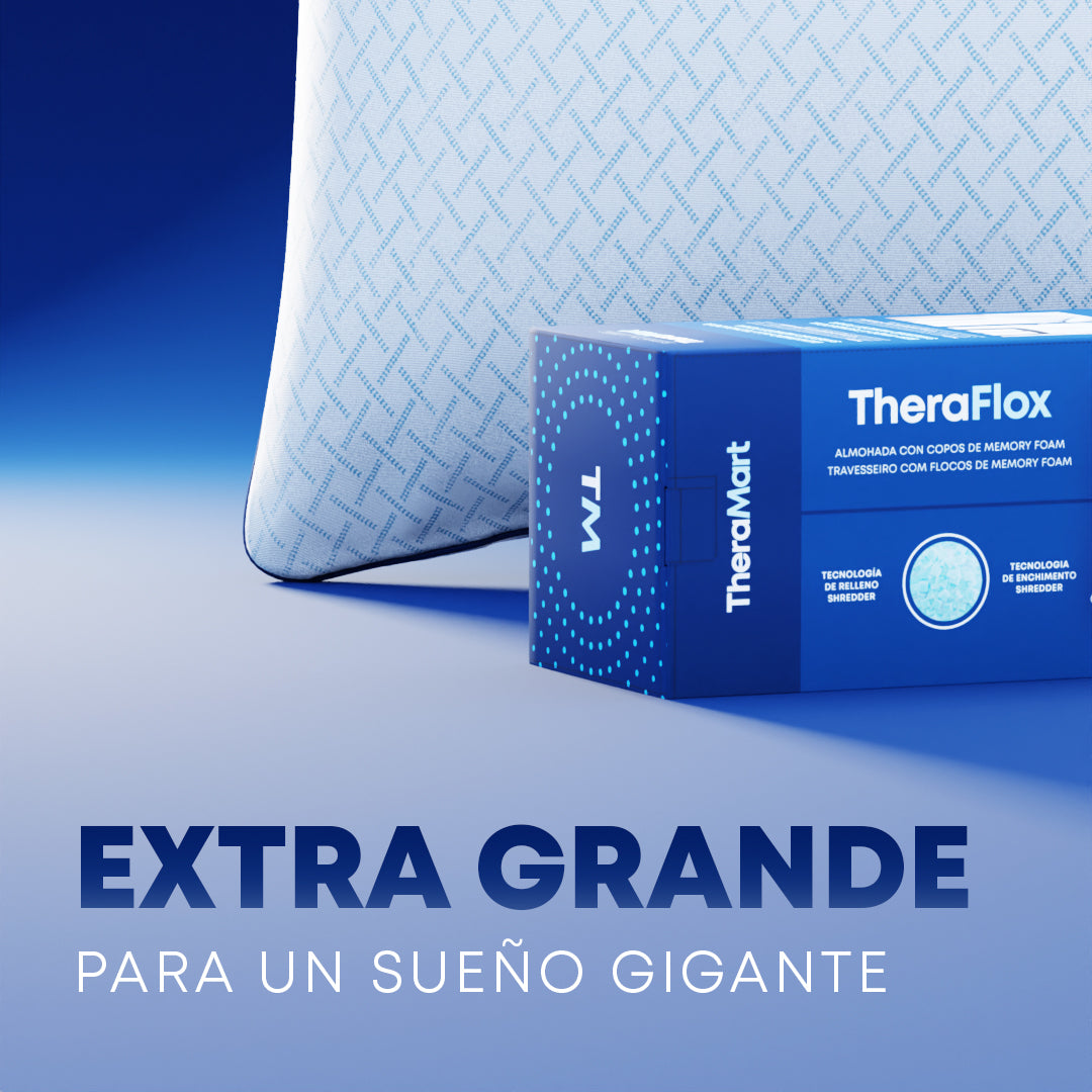 Almohada con Memoria y Copos de Gel TheraFlox