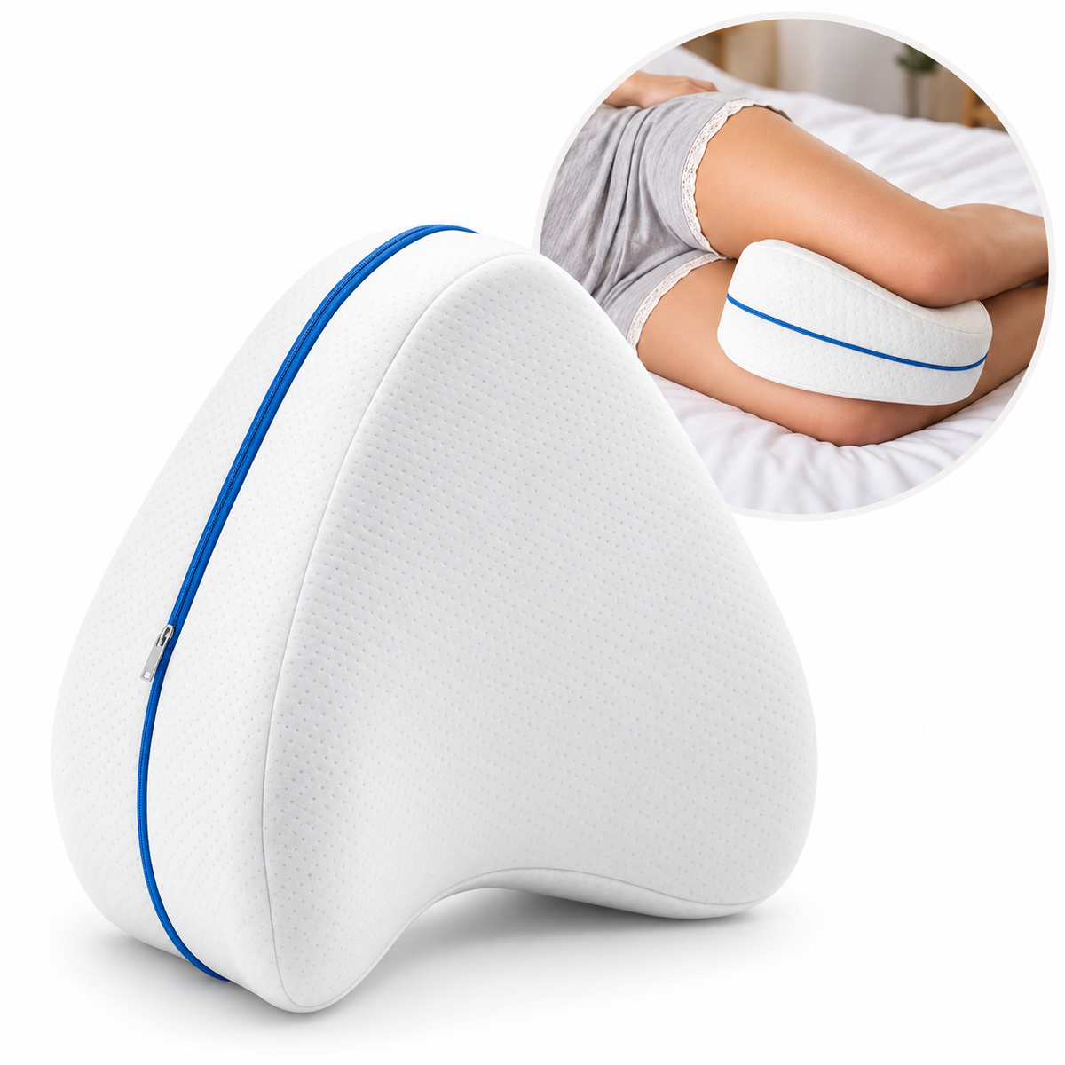 Almohada Para Piernas Y Rodillas Blanca