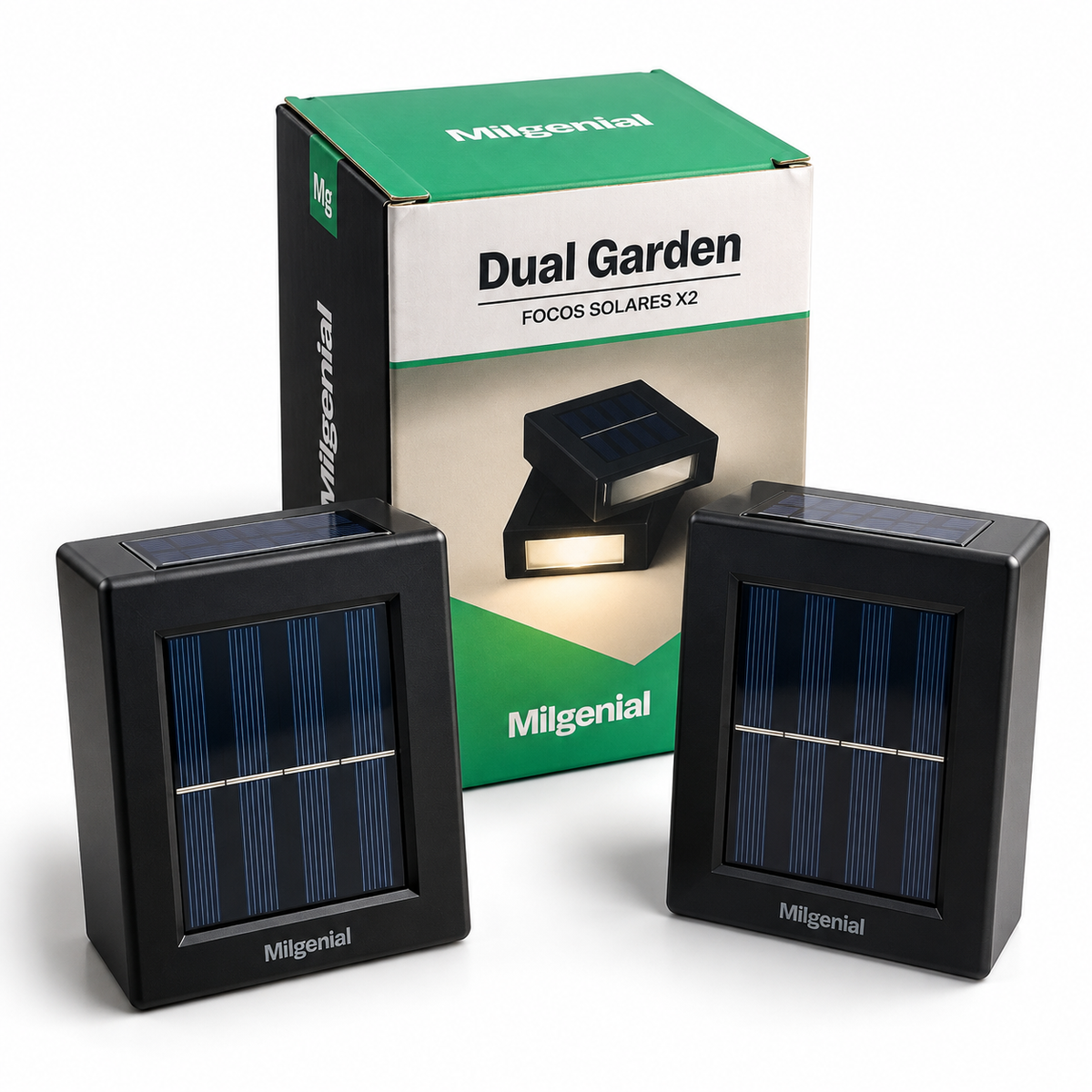Pack de 2 Focos Solares Dual Garden Milhome