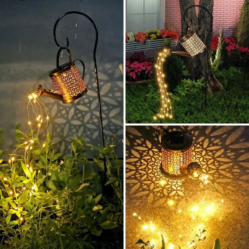 Jarra Led para Jardin con Panel Solar Y Bateria