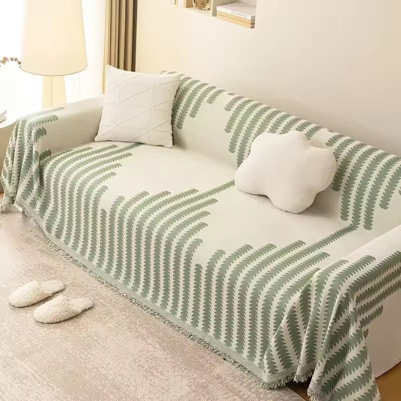 Manta Cubre Sofa de Chenilla Reversible