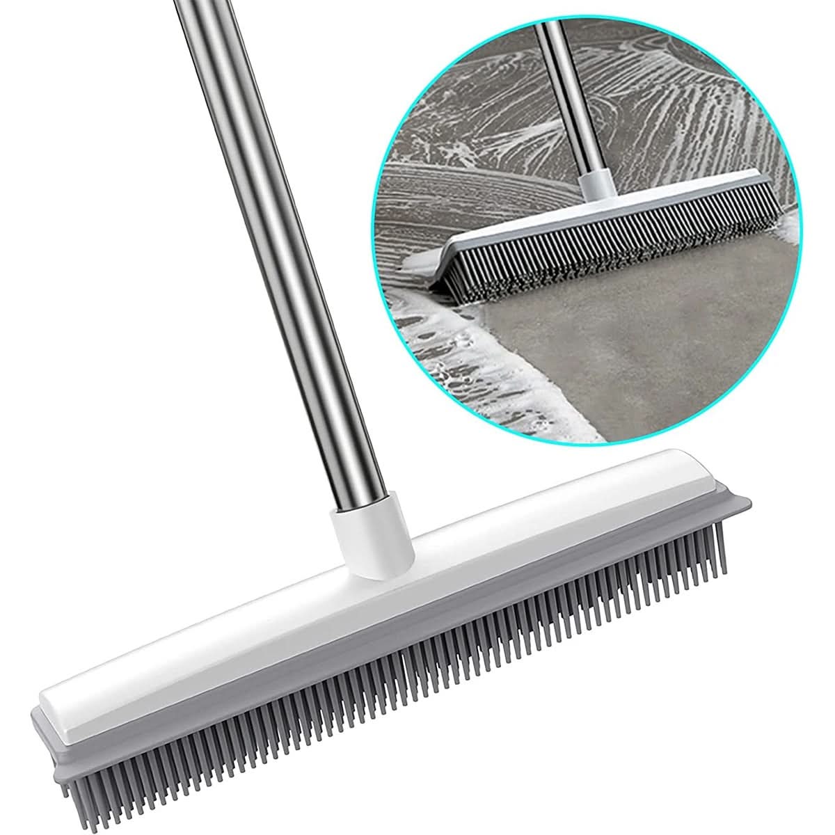 Escoba de Silicona 2 en 1 con Largo Ajustable Brush Clean