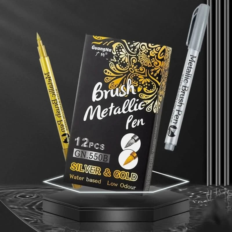 Set de 12 Marcadores de Pintura Metalizada