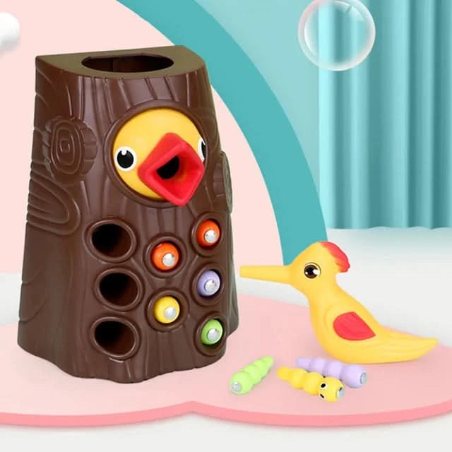 Juego Infantil Magnetico Pajaro y Gusanos