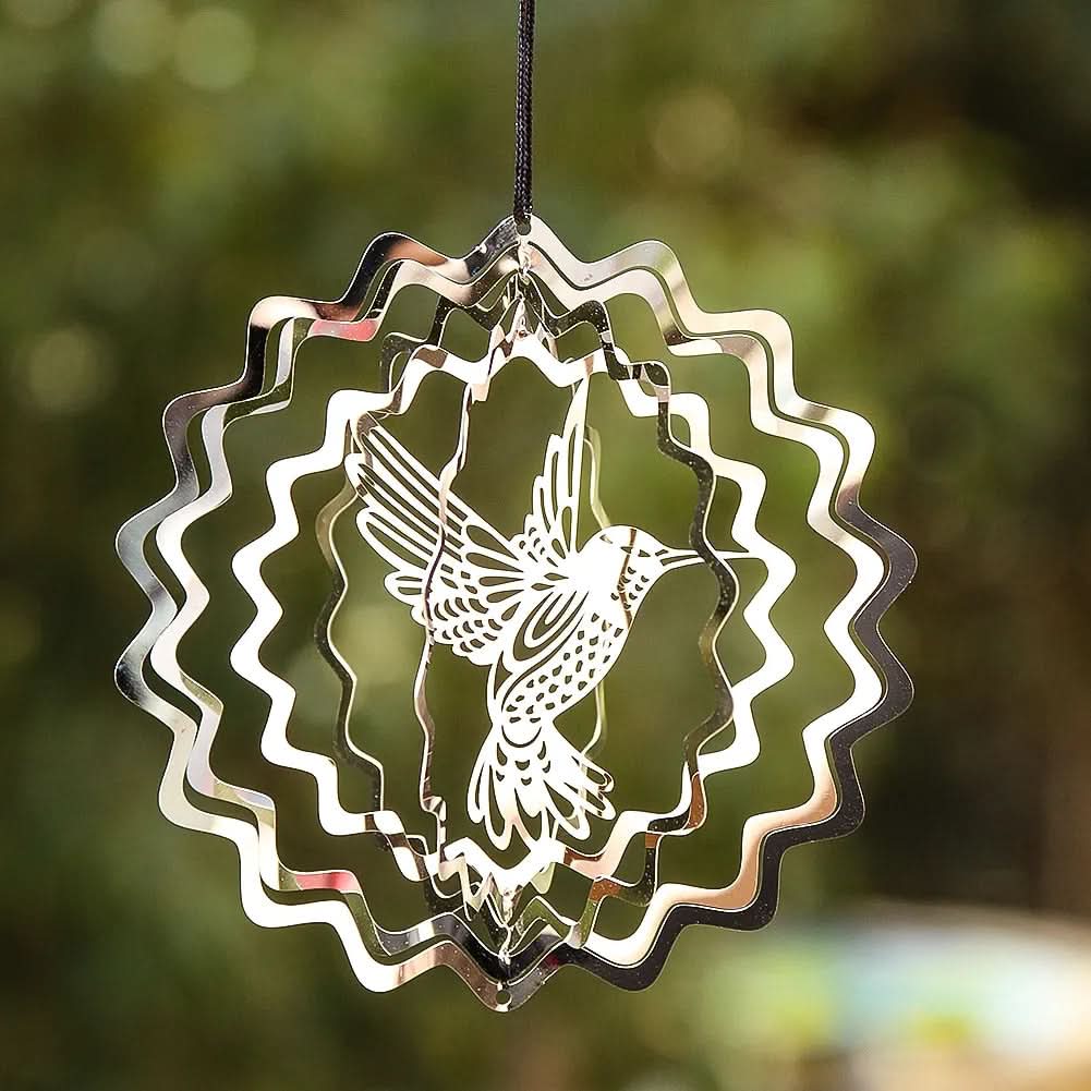 Adorno de Jardín Colibri Efecto 3d