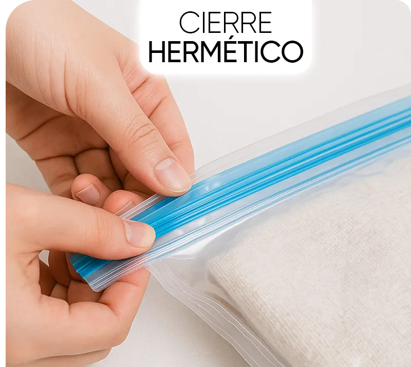 Set de 3 Bolsas al Vacio para Ropa con Inflador