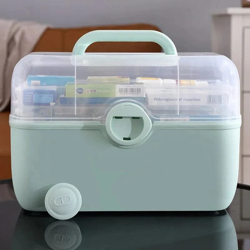 Contenedor Bucket Organizador de Medicamentos 3 Divisiones