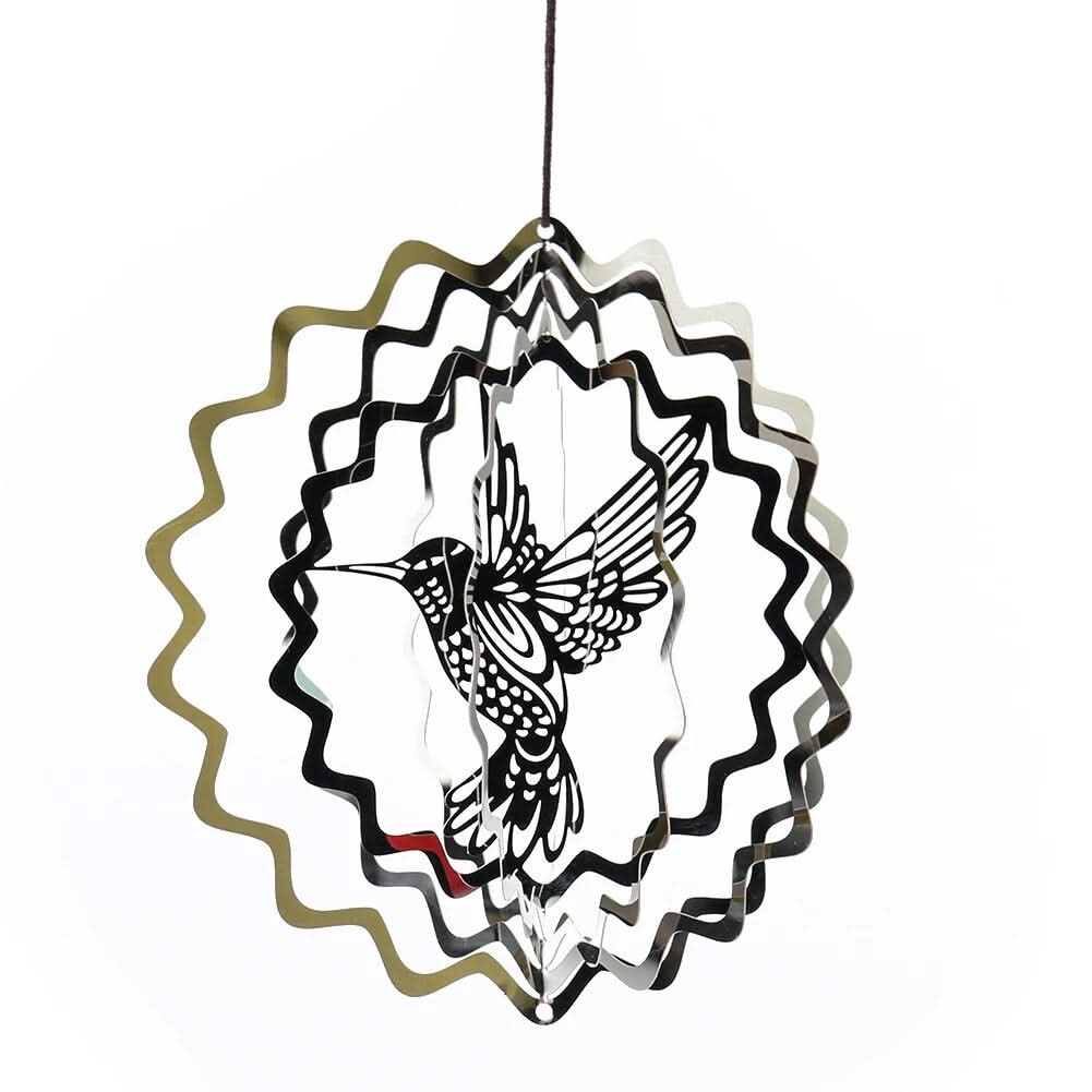 Adorno de Jardín Colibri Efecto 3d