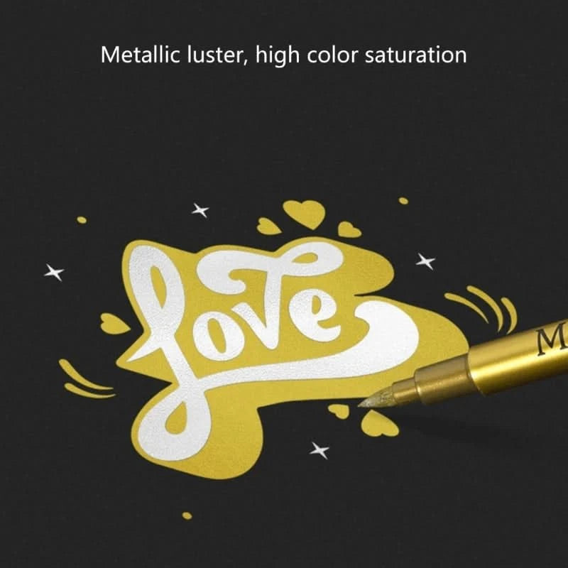 Set de 12 Marcadores de Pintura Metalizada