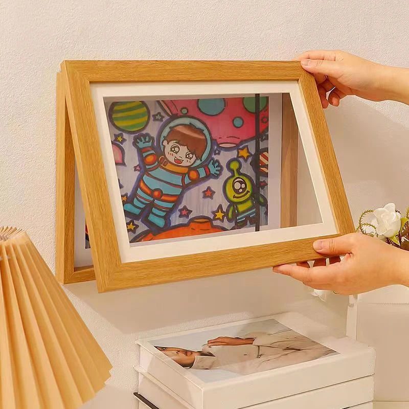 Marco de Madera para Dibujos Intercambiables A4