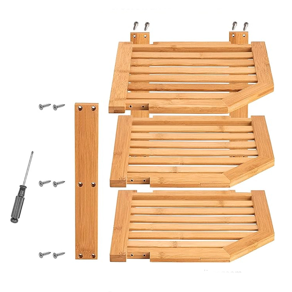 Organizador de Platos 3 Niveles en Bambú Ahorra Espacio