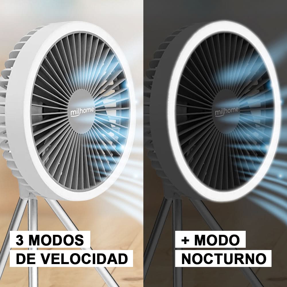 Ventilador Aeroflow Inalambrico y Recargable Milhome