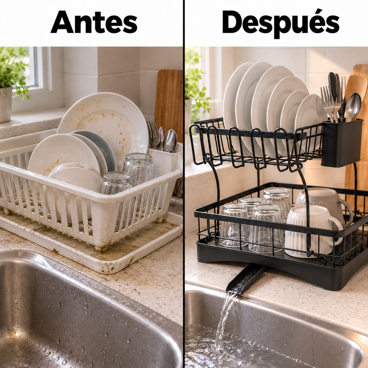 Escurridor Spoway con Bandeja y Drenaje Calidad Superior