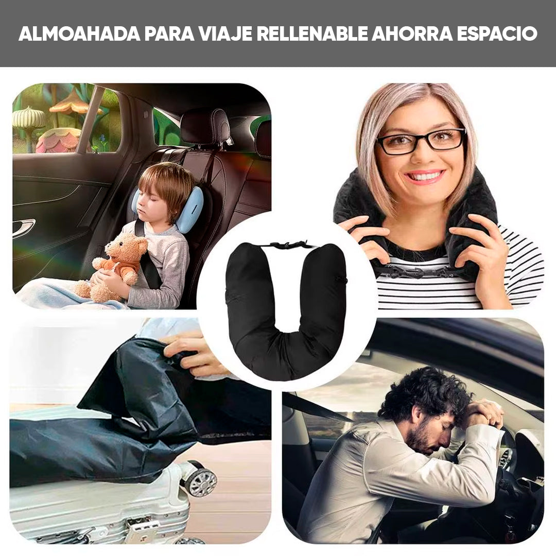 Almohada para Viaje Rellenable Ahorra Espacio