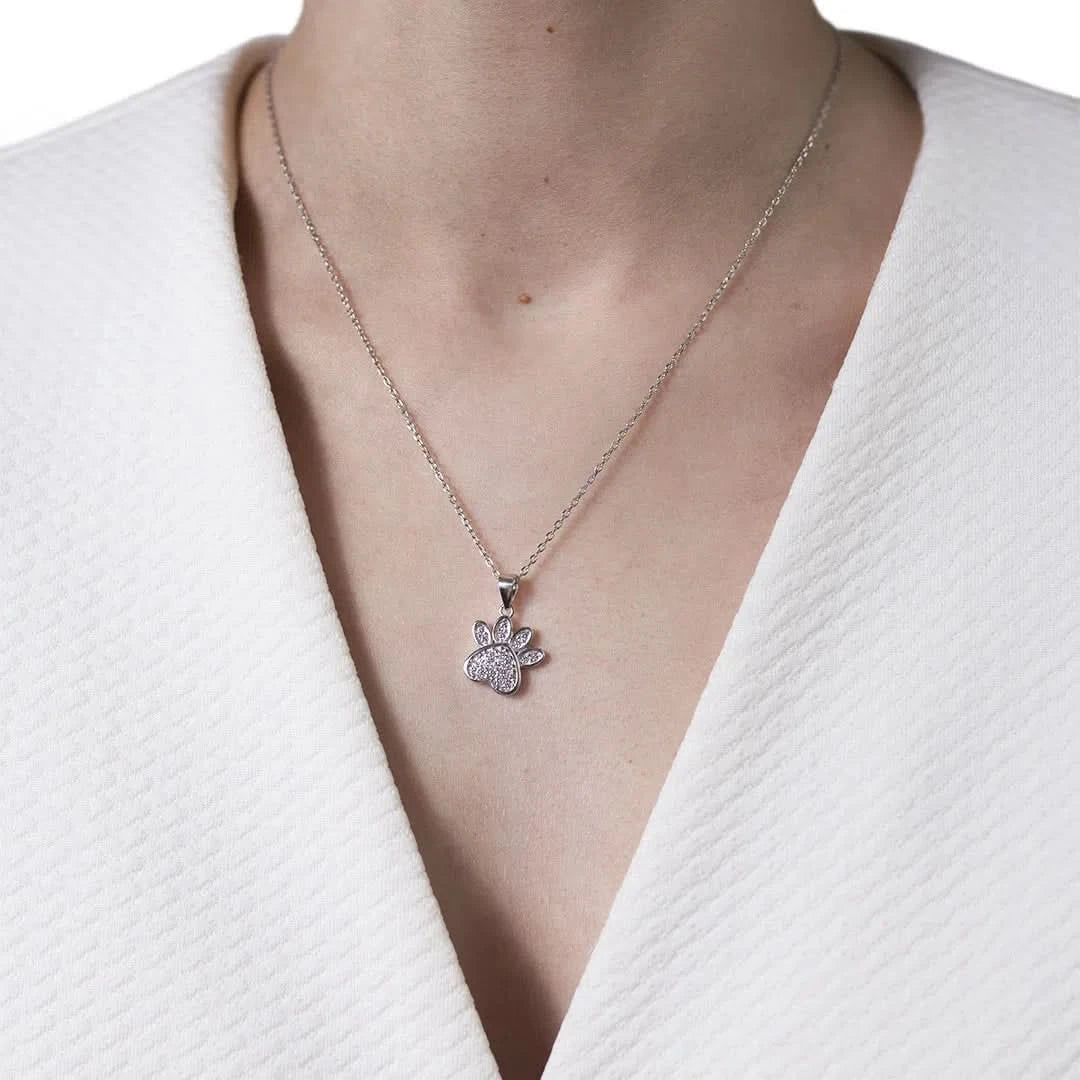 Colgante Paw Huella Plata 925 - p18071