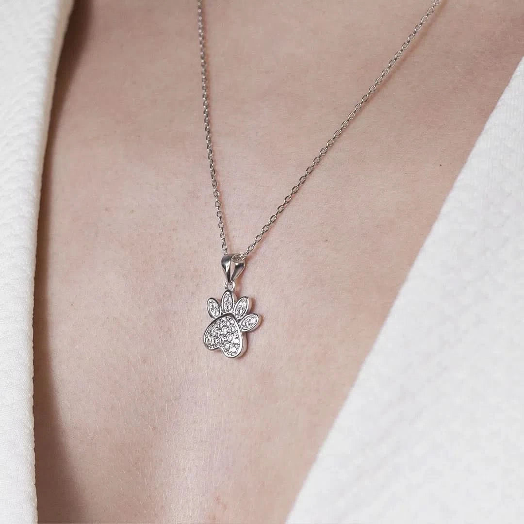 Colgante Paw Huella Plata 925 - p18071