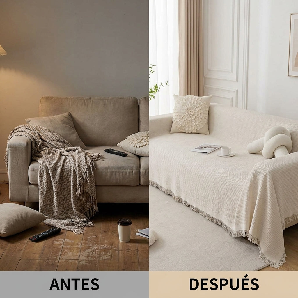 Funda Sofa Tejida en Algodon 2 Plazas