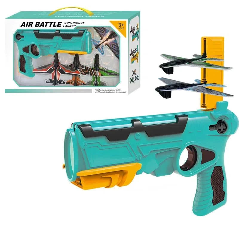 Lanza Aviones con Forma de Pistola + 3 Aviones.