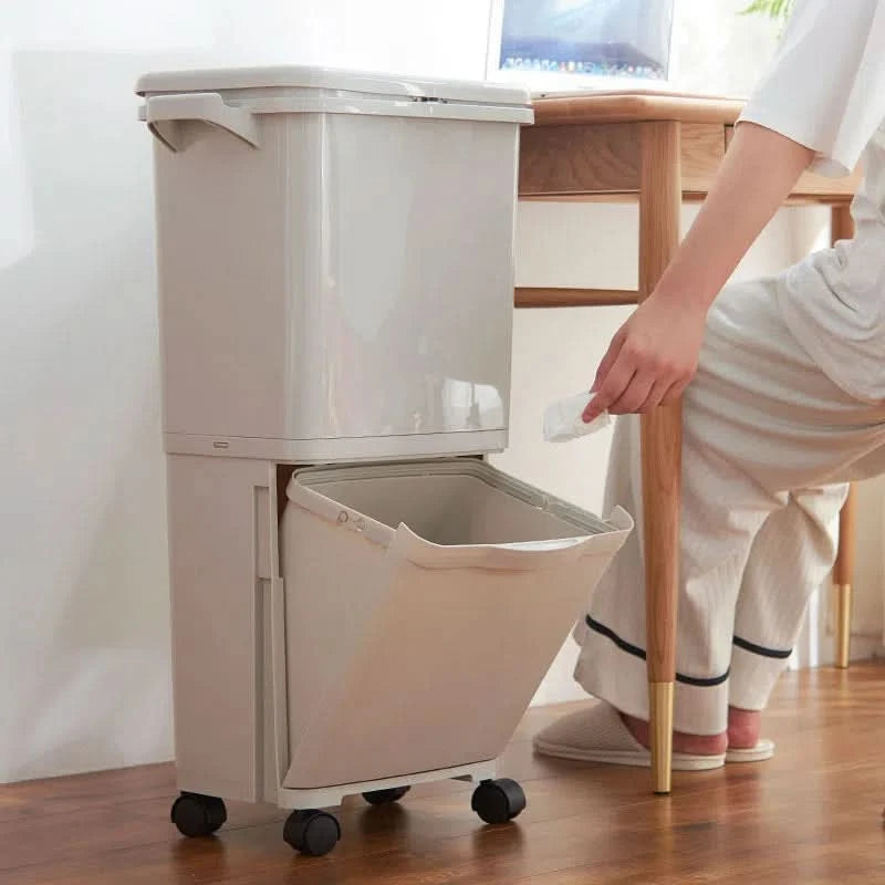 Contenedor Papelera para Basura 2 Niveles Vertical 42L