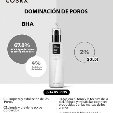 BHA BLACKHEAD POWER LIQUID COSRX - Exfoliante químico