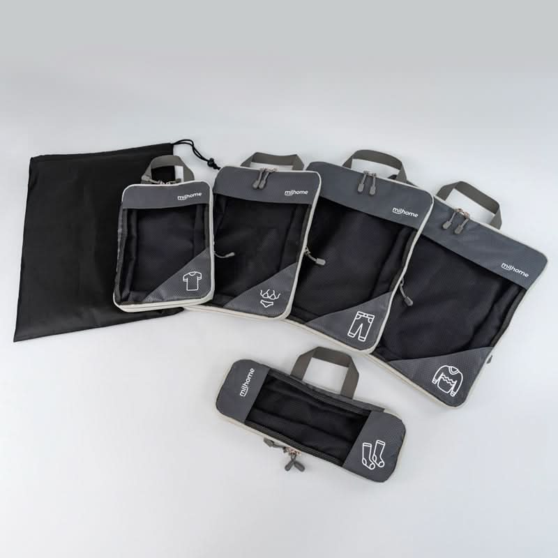 Set de 5 Bolsas Organizadoras para Viaje Milhome