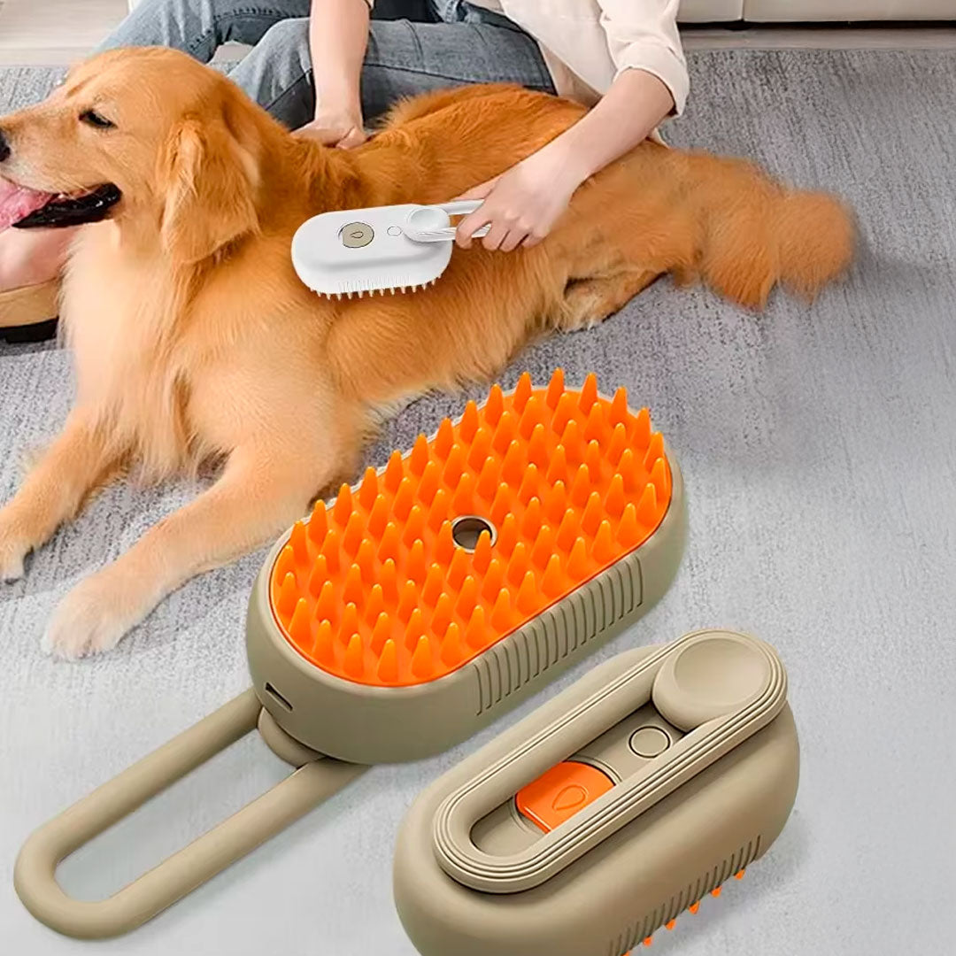 Cepillo de Peinado con Vaporizador para Mascotas