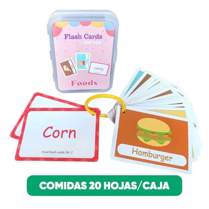 Pack de 5 Tarjetas de Aprendizaje en Inlges para Niños