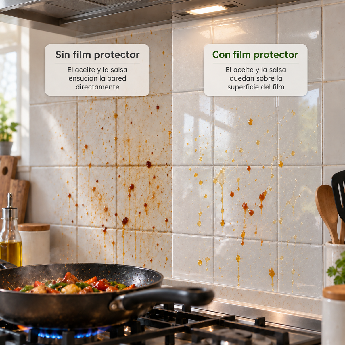 Rollo Adhesivo Transparente Protector para Pared Resistente