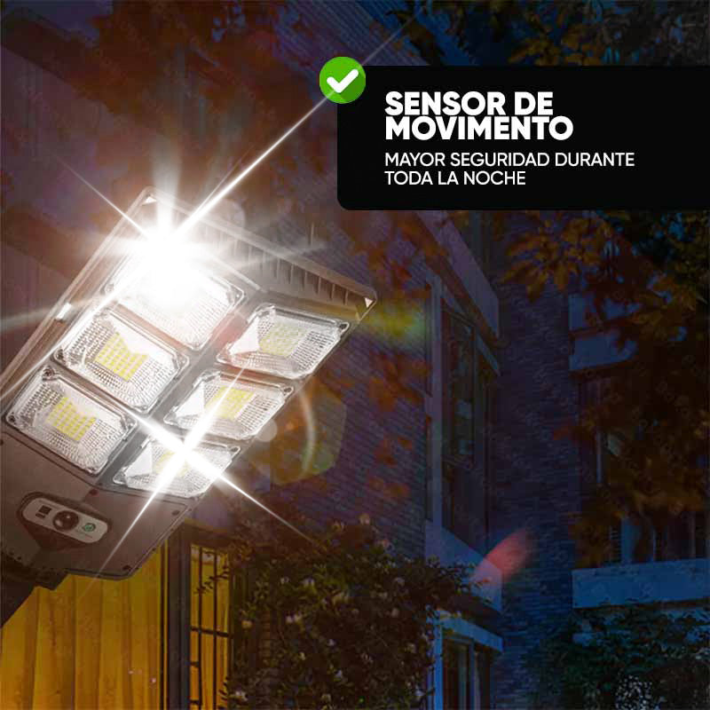 Foco Solar Grande 6 Luces Led con Control