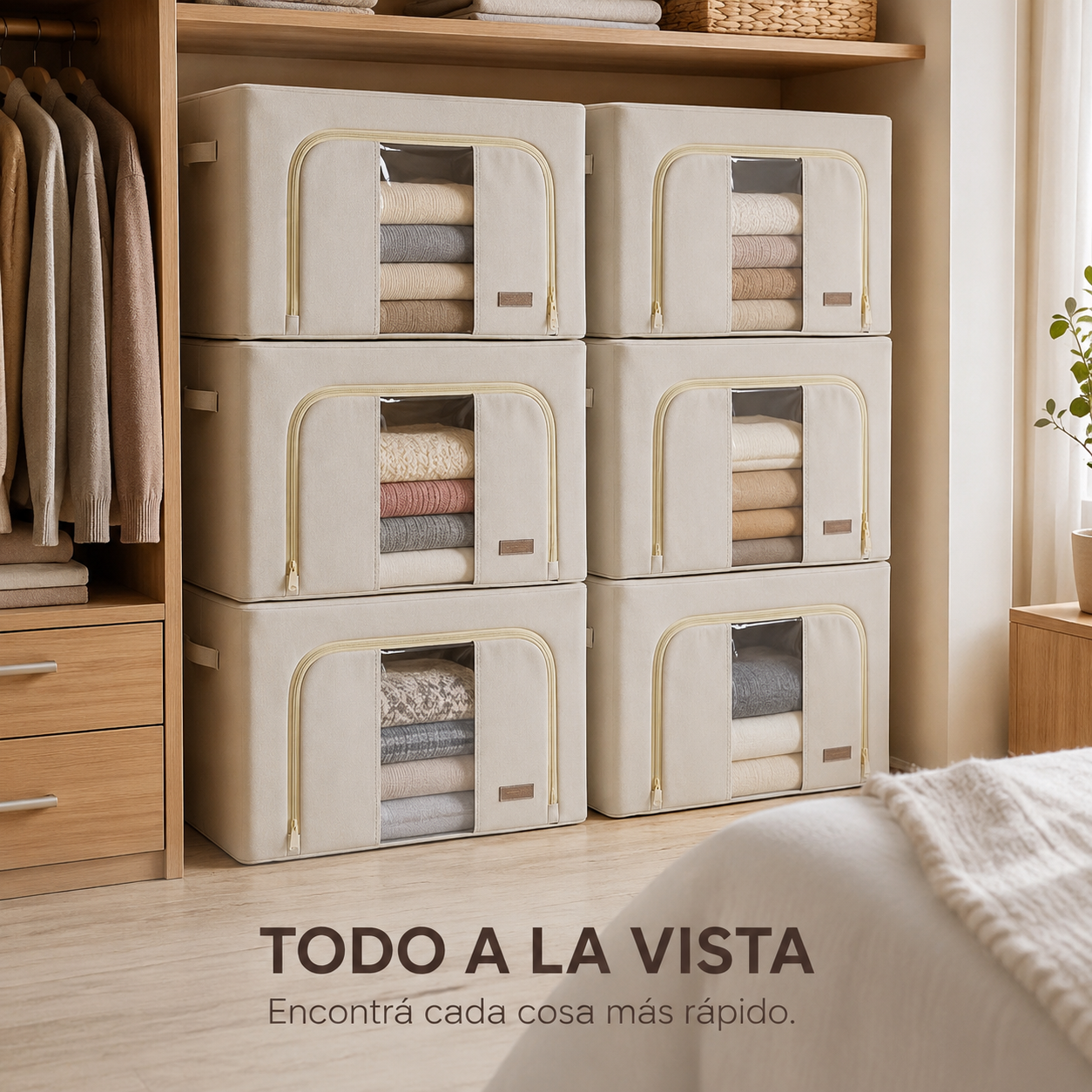 Caja Organizadora de Tela Diseño Estructural Milhome