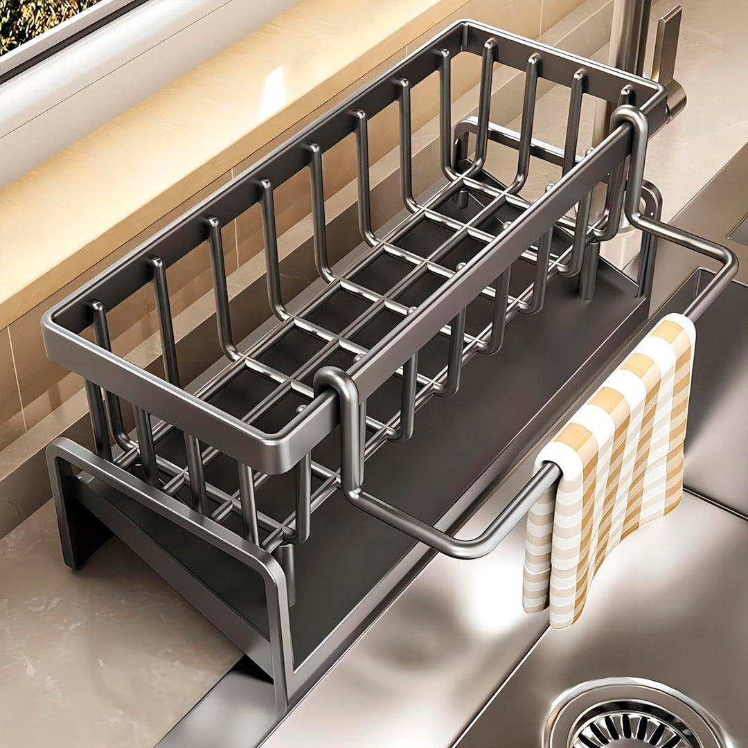 Escurridor para Fregadero de Acero Inoxidable con Desague