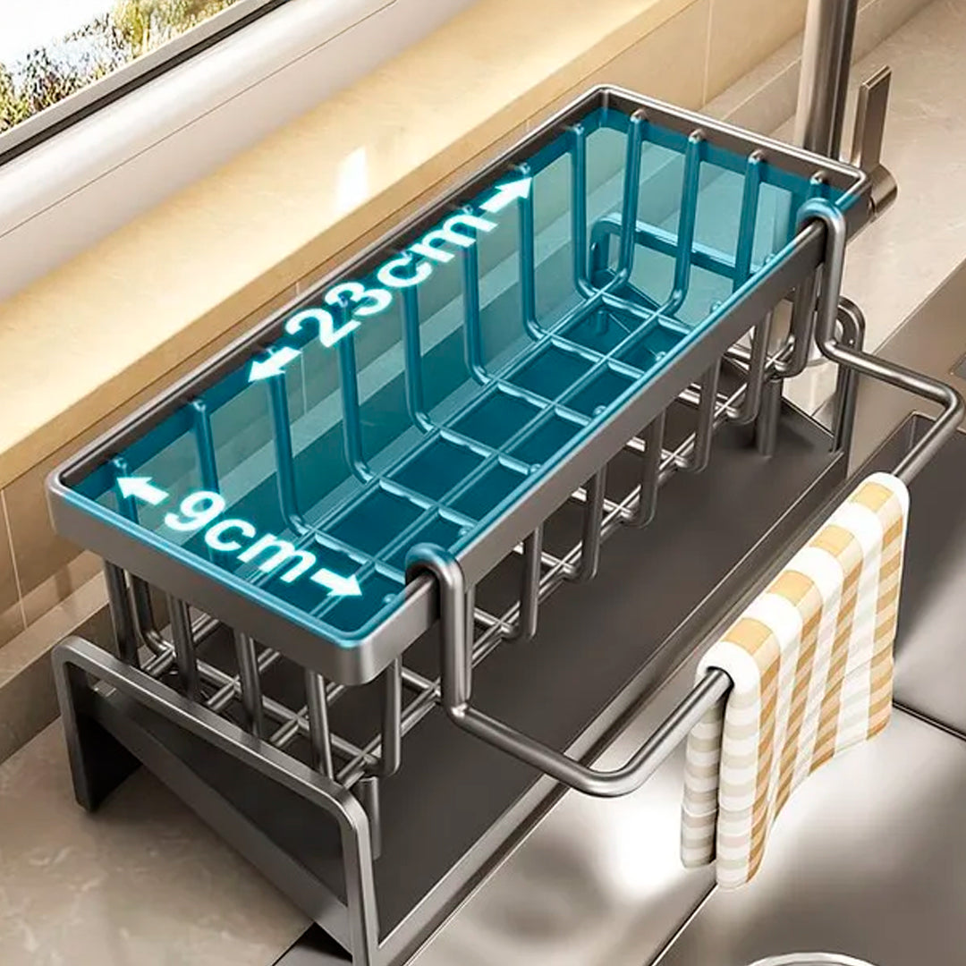 Escurridor para Fregadero de Acero Inoxidable con Desague